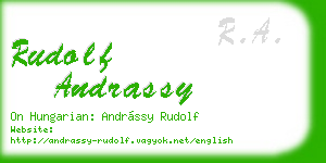 rudolf andrassy business card
