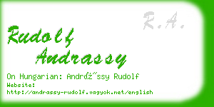 rudolf andrassy business card